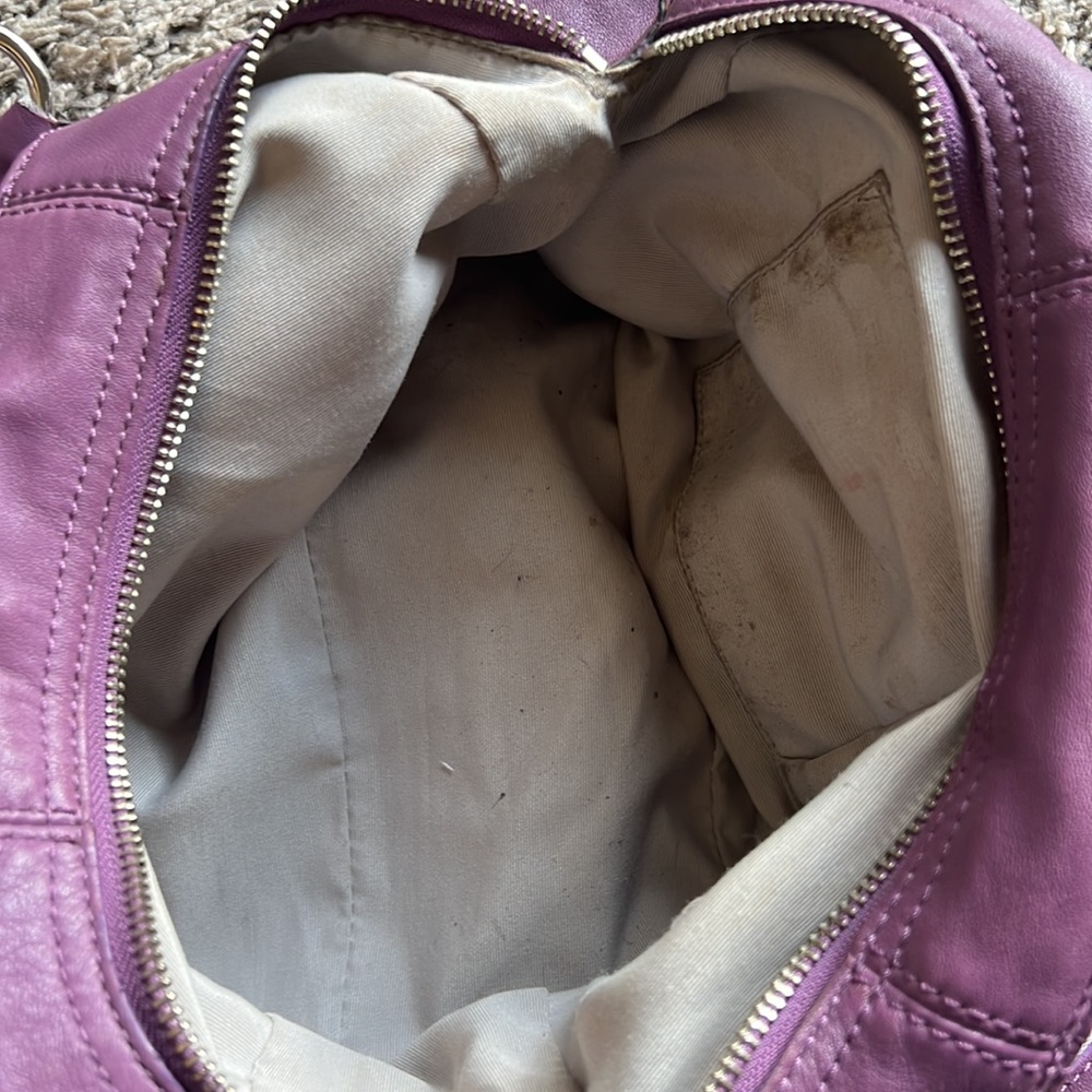 Coach Purple Leather Satchel - Picture 14 of 16